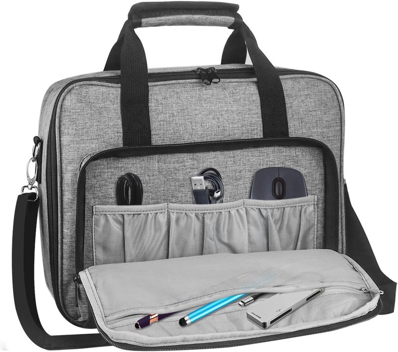 Jenlan Projector Carrying Case, Projector Bag Large Projector Carrying Case with Accessories Pockets Adjustable Shoulder Straps Portable Storage Travel Case Compatible with Most Major Projectors - Image 2